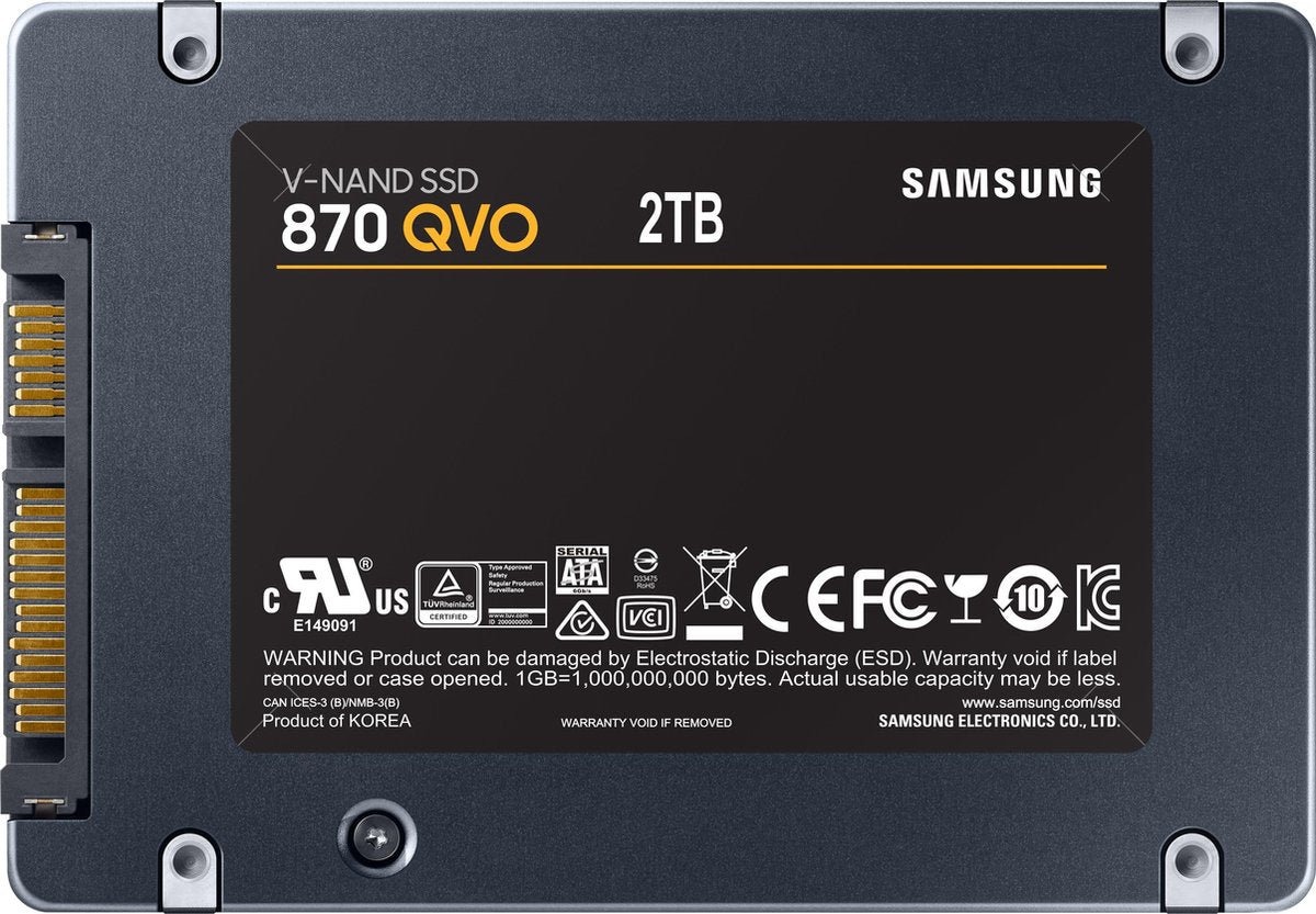 Samsung 870 QVO - Interne SSD - 2.5 Inch - 2 TB